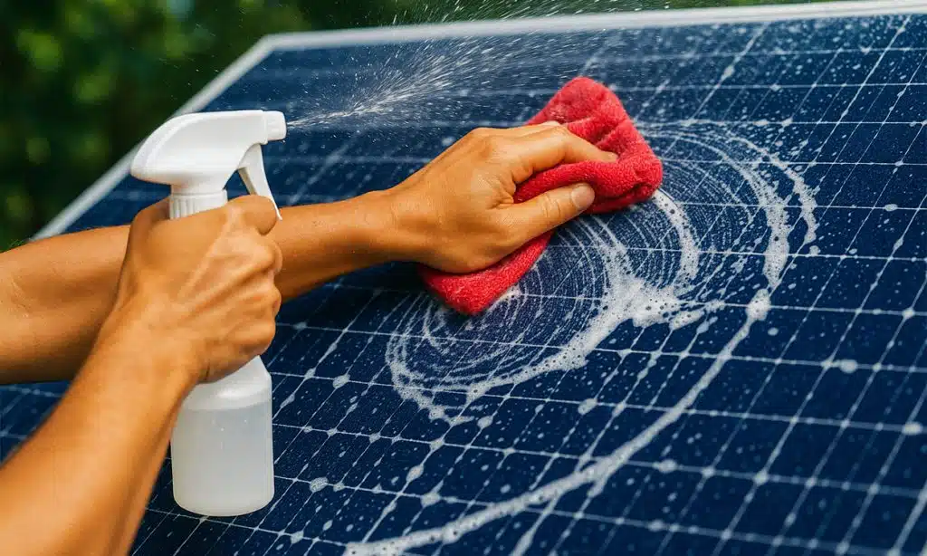 Nettoyage de panneaux solaires photovoltaïques