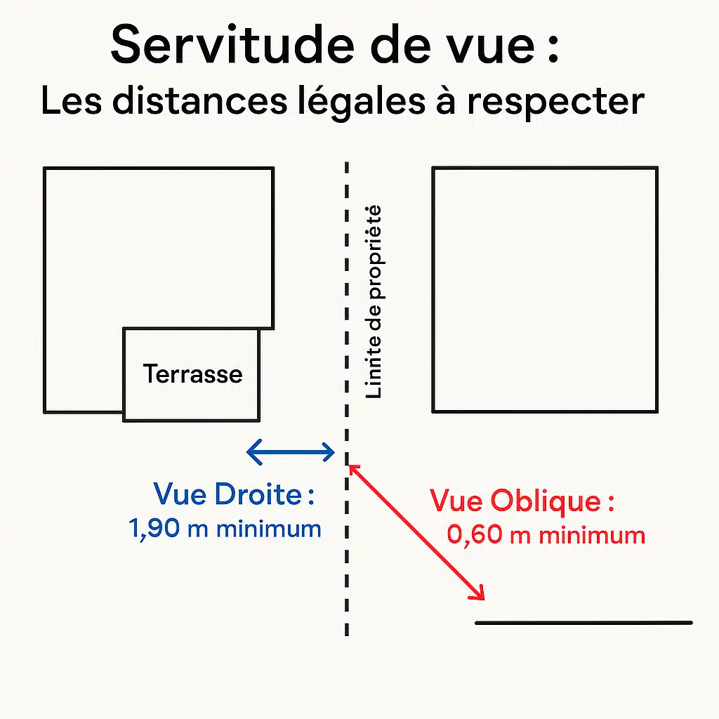 Servitude de vue : les distances légales à respecter
