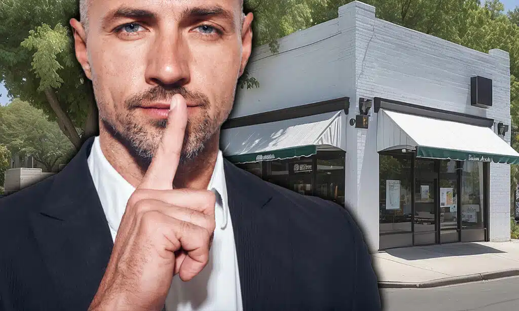 Un propriétaire pleins d'astuces devant son local commercial