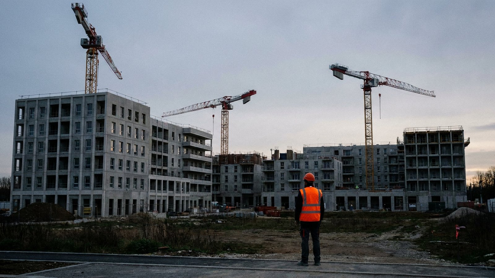 Logements neufs à vendre : l&rsquo;opinion des promoteurs tombe au plus bas, à -37 (INSEE)