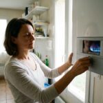 Une femme regle une chaudiere a gaz murale, prix repere du gaz en baisse au 1er aout 2026