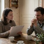 Entretien entre une professionnelle du travail social et un locataire en impayé de loyer