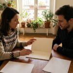 Un couple relit un contrat de bail dans un appartement, hausse des loyers et revision annuelle en 2026